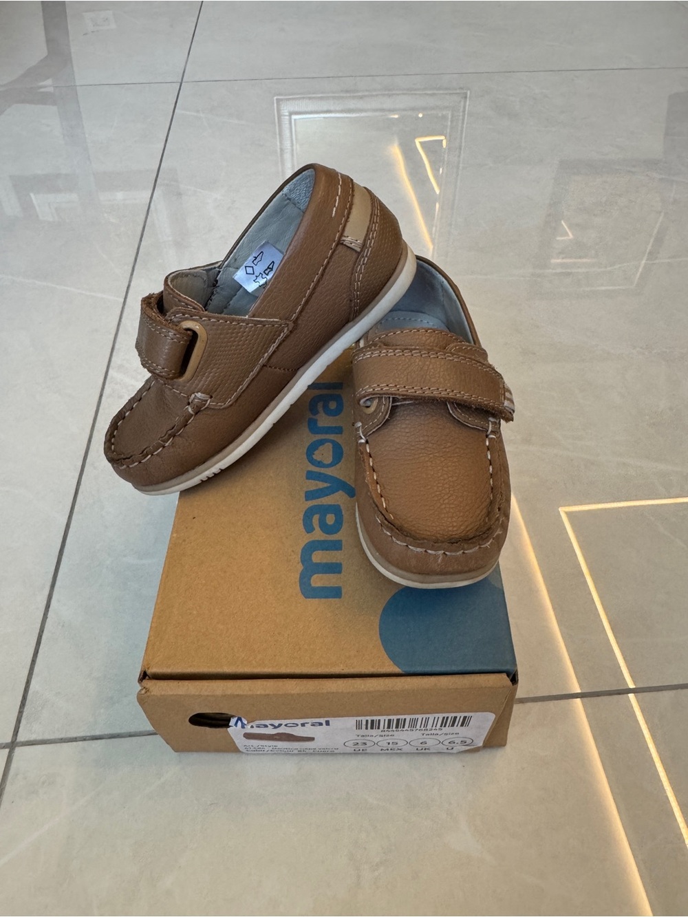 Mayoral Brown Toddler Moccasin-Style Leather Shoes